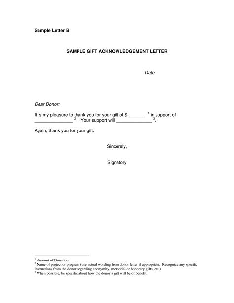 Use our free sample acknowledgement letter to help you get started. Sample Gift Acknowledgment Letter to Donor | Templates at ...