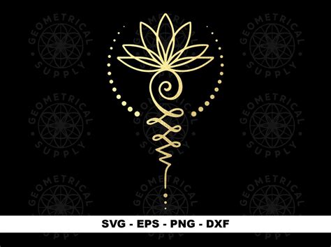 Unalome SVG Lotus Unalome Symbol Svg Eps Yoga SVG Namaste Svg
