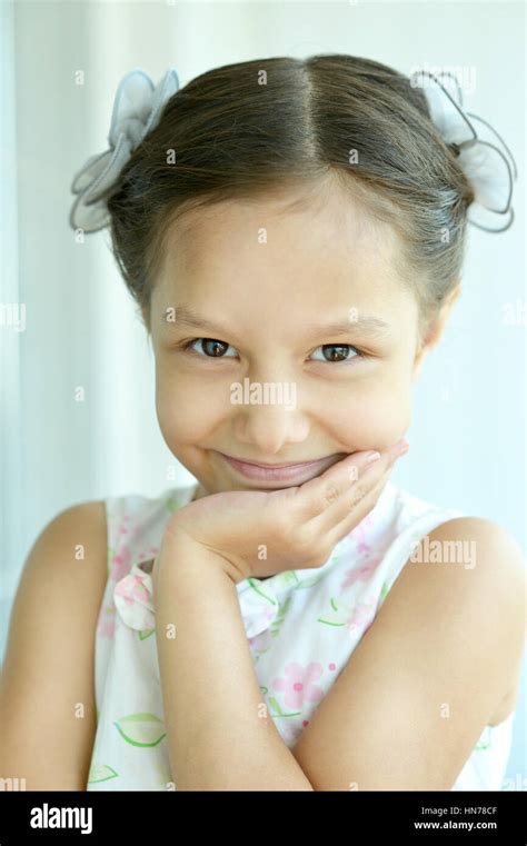 Portrait Of Beautiful Little Girl Stock Photo Alamy