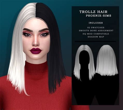 Trollz Hair Phoenix Sims On Patreon Sims 4 Sims Hair Sims