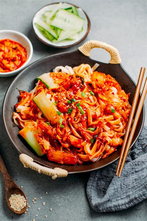 Quick Kimchi Noodles Full Of Plants