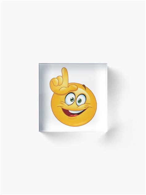 Loser Emoji Emoticon Laugh L Shaped Hand Acrylic Block By