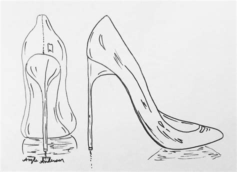 Red Stilettos Traceable Coloring Sheet Acrylic Painting Tutorial By