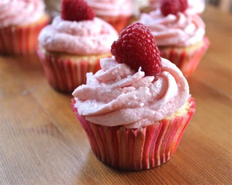 Champagne Cupcakes With Raspberry Frosting Homemade Food Junkie