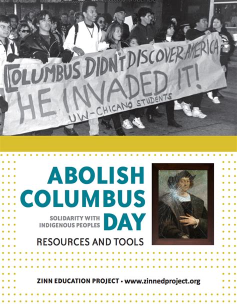 abolish columbus day campaign zinn education project