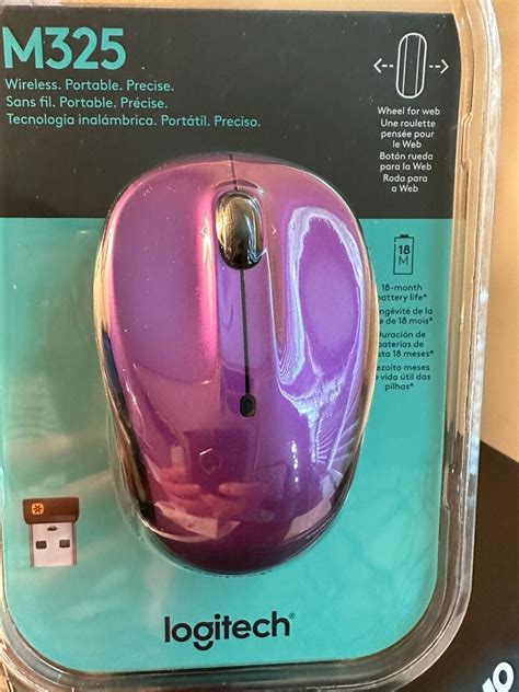 Logitech Wireless Mouse M325 Vivid Violet Optical Ambidextrous 910