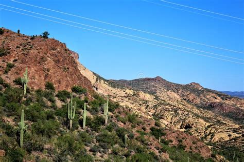 Tonto National Forest Scenic View From Mesa Arizona To Canyon Lake