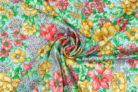 Emanuel Ungaro Tropical Floral Italian Hammered Stretch Silk Prime
