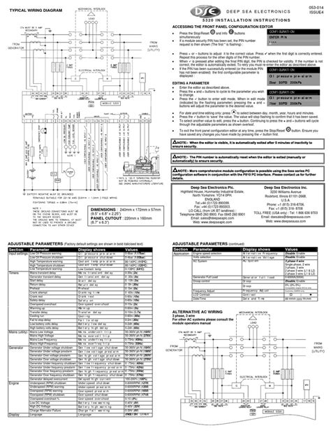 Typical Wiring Diagram 5320 Installation Instructions Pdf Mains