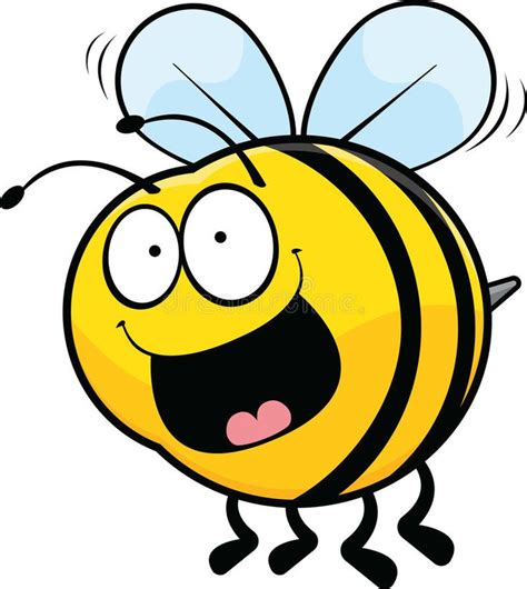 Happy Cartoon Bee Cartoon Illustration Of A Happy Bee Aff Bee