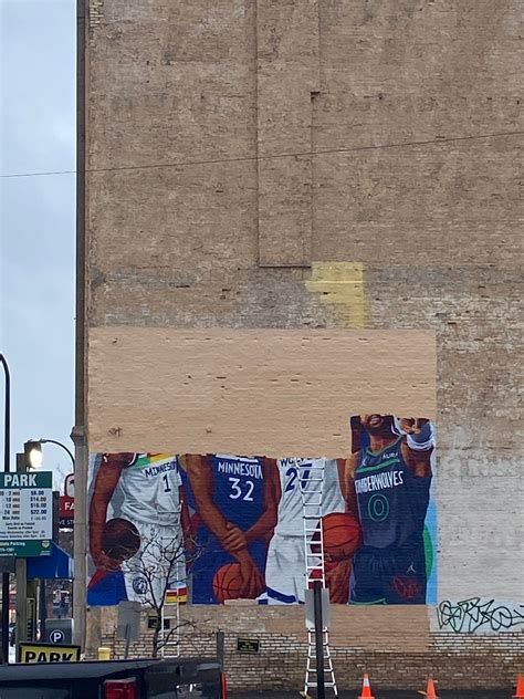 Painting Over The Mural Downtown 👀 Rtimberwolves