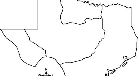 Outline Map Natural Features Of Texas Social Studies