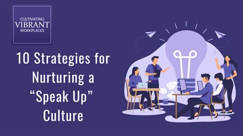 10 Strategies For Nurturing A “speak Up” Culture