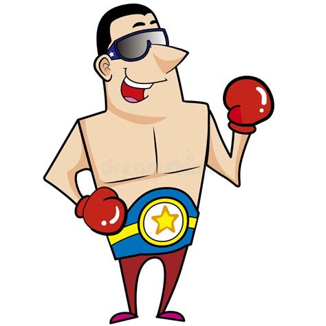 Cartoon Boxer Dreaming Stock Vector Illustration Of Happy 47295202