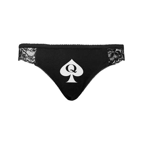 Queen Of Spades Womens Black Lace Panties Bbc Only Etsy