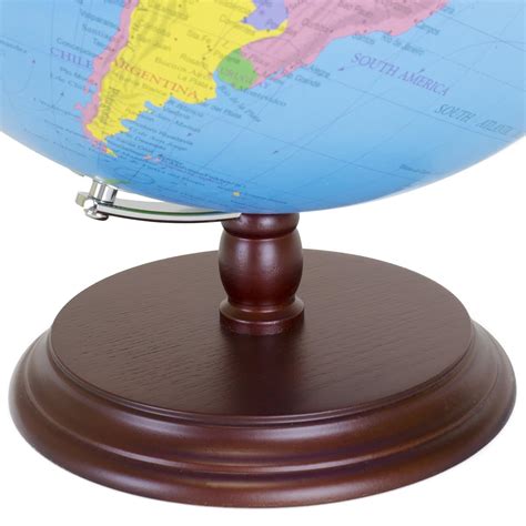 World Globe 12 Inch Desktop Atlas With Antique Stand Earth With