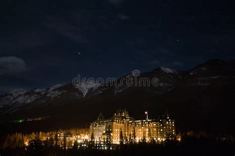 Banff At Night Stock Photo Image Of National Glow Tourism 6594590