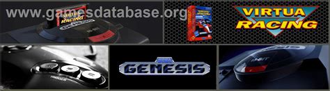 Virtua Racing Sega Genesis Artwork Marquee