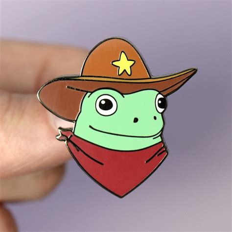 Cowboy Frog Enamel Pin Youre The Yee To My Haw Etsy