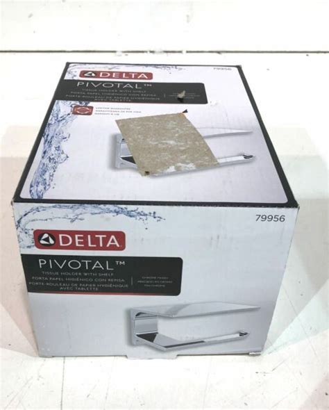 Delta 79956 Pivotal Tissue Holder With Shelf Chrome For Sale Online Ebay