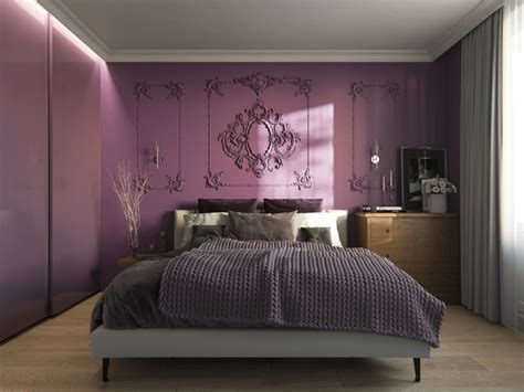 purple bedroom scheme interior design ideas