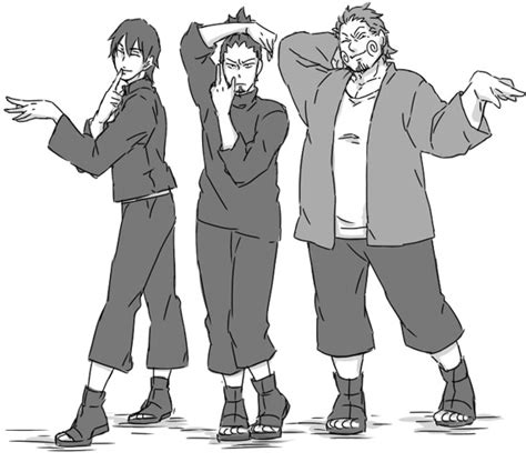 Shimotsuka Akimichi Chouji Nara Shikamaru Sai Naruto Naruto Series Boys Cheek Swirl