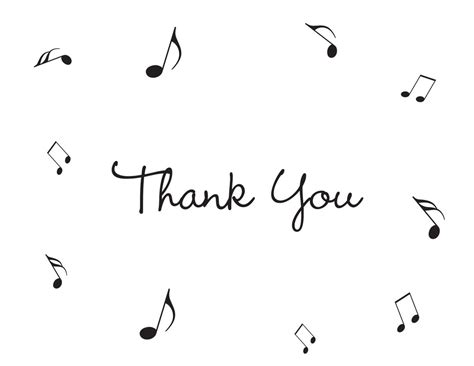 Music Thank You Note Cards