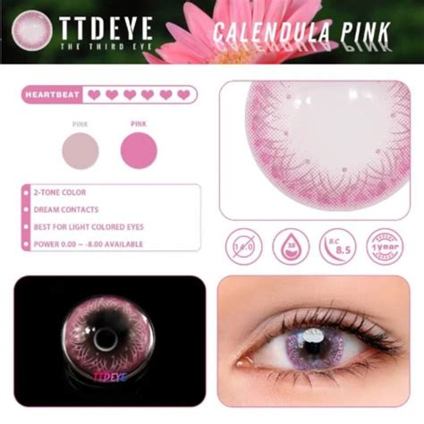 Ttdeye Calendula Pink Colored Contact Lenses Colored Contacts