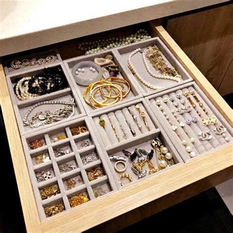 Drawer Diy Jewelry Storage Tray Ring Bracelet Box