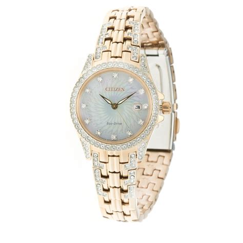 citizen women s ew1228 53d silhouette rose gold tone stainless steel w bezali