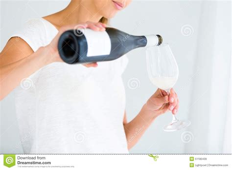 Gorgeous Young Woman With A Glass Of Wine Stock Image Image Of Girl