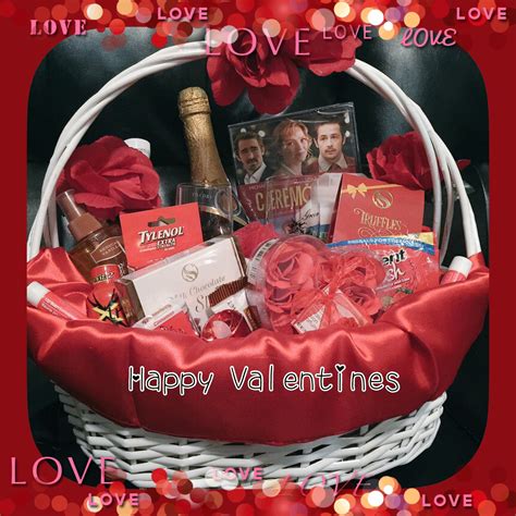 Valentines Day Romance And Love T Basket For Him And Her Couples