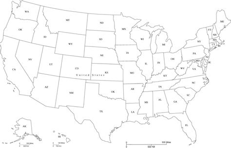 Us Map States Abbreviations Printable Usa Maps Of With 4 Printable
