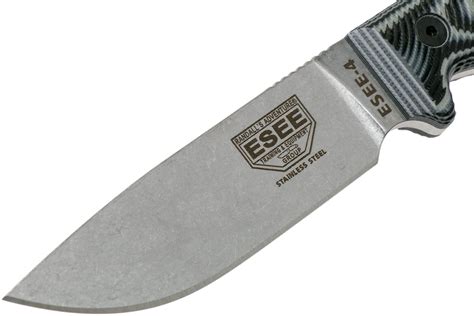 Esee Model 4 Stainless 440c Blade 3d Grey Black G10 Survival Knife 4pss