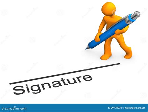 Manikin Signature Stock Illustration Illustration Of Document 29778978