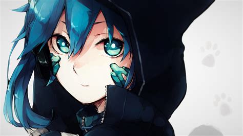 Download 1920x1080 Anime Girl Hoodie Blue Hair Close Up Wallpapers For Widescreen