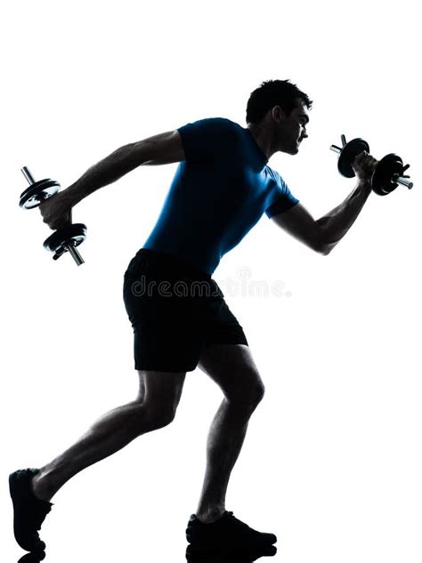 Man Exercising Weight Training Workout Posture Stock Photo Image Of