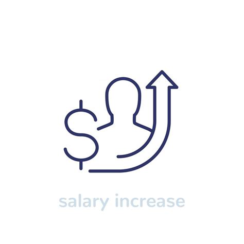 Salary Increase Line Icon On White 2565675 Vector Art At Vecteezy
