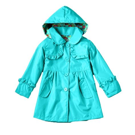 Spring Jacket Coats New Fashion Girl Baby Kid Waterproof Hooded Coat