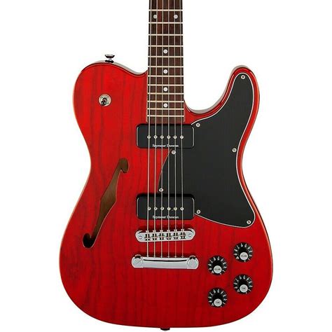Fender Jim Adkins Ja 90 Telecaster Thinline Right Handed Electric Guitar Crimson Red