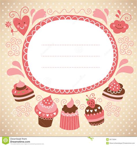 card  sweet cakes stock images image