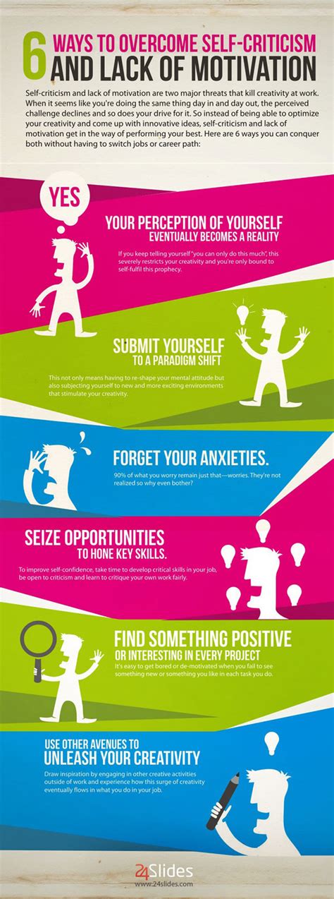 How To Overcome Self Criticism And Lack Of Motivation Infographic