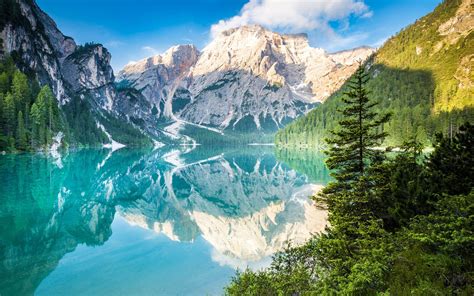 壁紙 山、木、湖、水の反射 1920x1200 Hd 無料のデスクトップの背景 画像