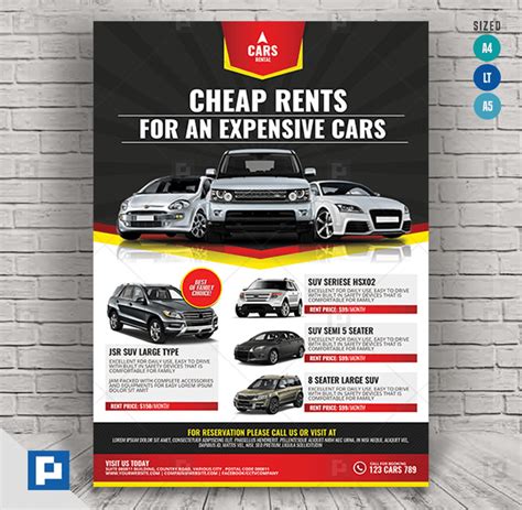 Car Rental Services Flyer Psdpixel