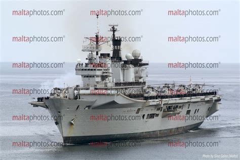 Hms Illustrious Feb 2008 Grand Harbour Royal Navy Aircraft Carrier
