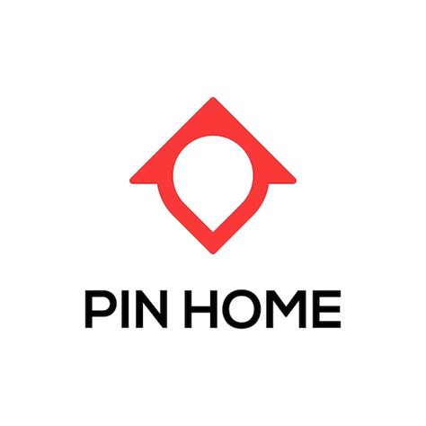 Pin Home Logo Design Vetor Premium