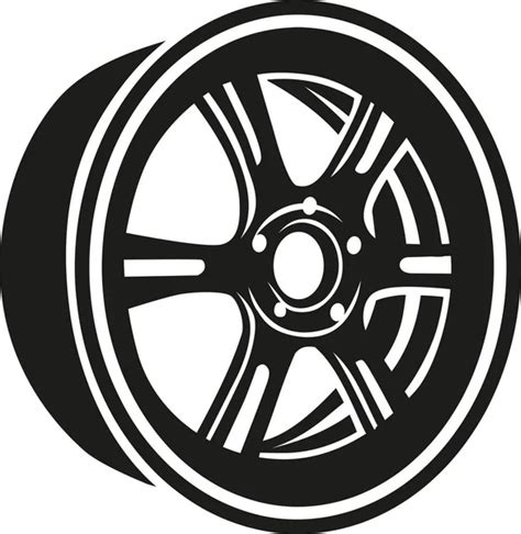 Tire Wheel Car Rim Vector Graphic Icon — Stock Vector © Yupiramos