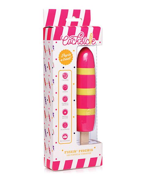Fizzin 10x Popsicle Silicone Rechargeable Vibrator Magenta Vibrating Dildo For Sale Online Ebay