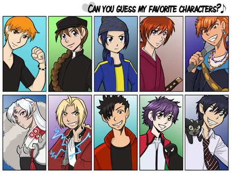 Can You Guess My Favorite Characters By Kitsune64 On Deviantart