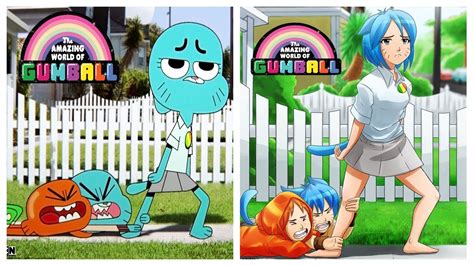 The Amazing World Of Gumball Characters As Anime Youtube